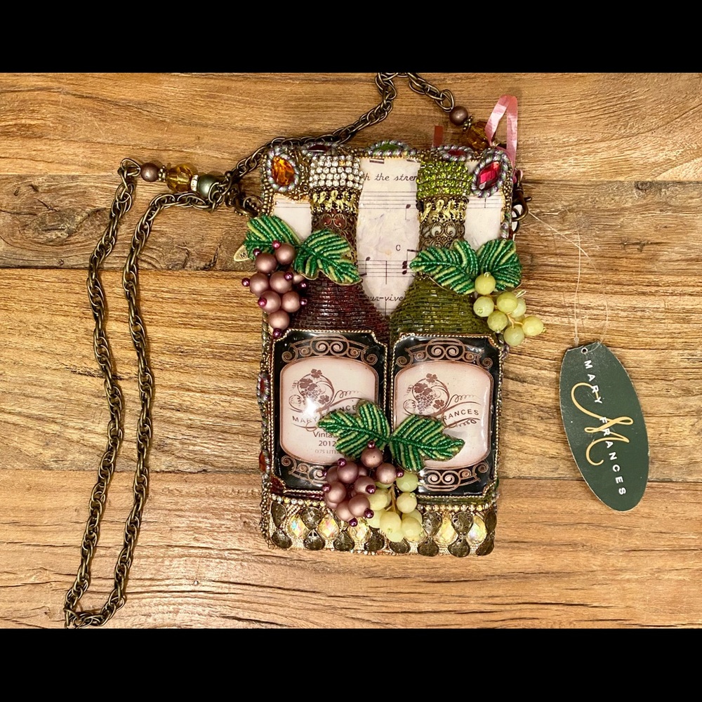 Mary Frances Red or White Wine  Beaded handbag